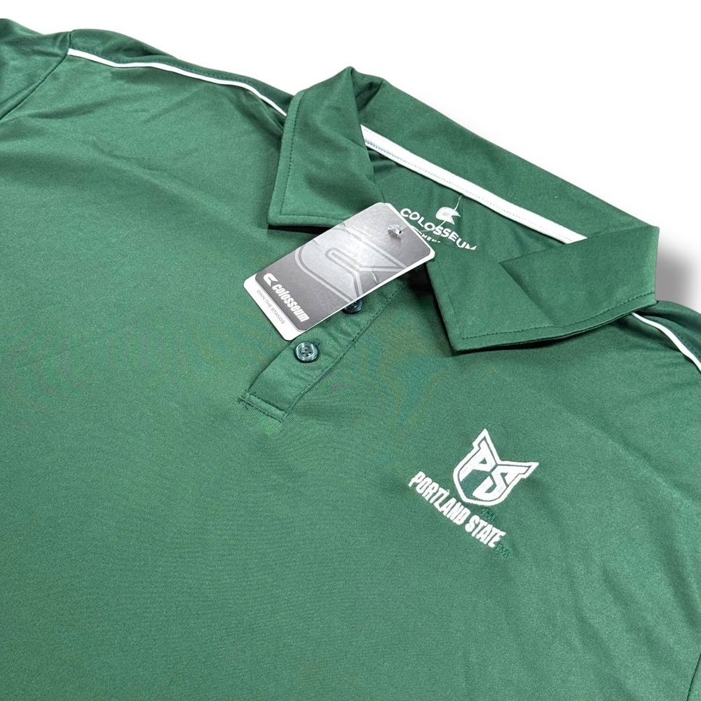 NWT‎ Portland State Vikings Polo Shirt Mens Size Small S Green